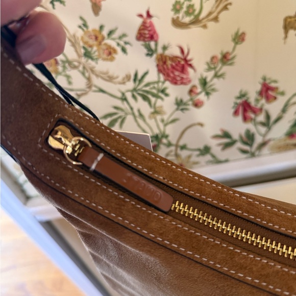 STAUD Pine Hobo Caramel Suede Shoulder Bag - Picture 4 of 7